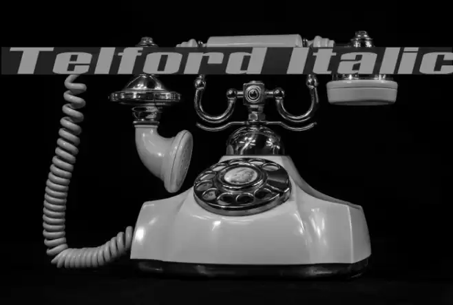 Telford Italic Font examples