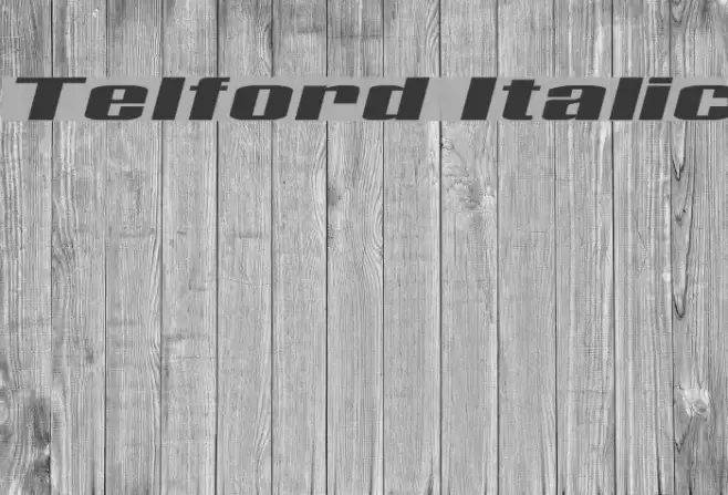 Telford Italic Font examples