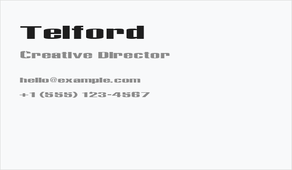 Telford Business Card