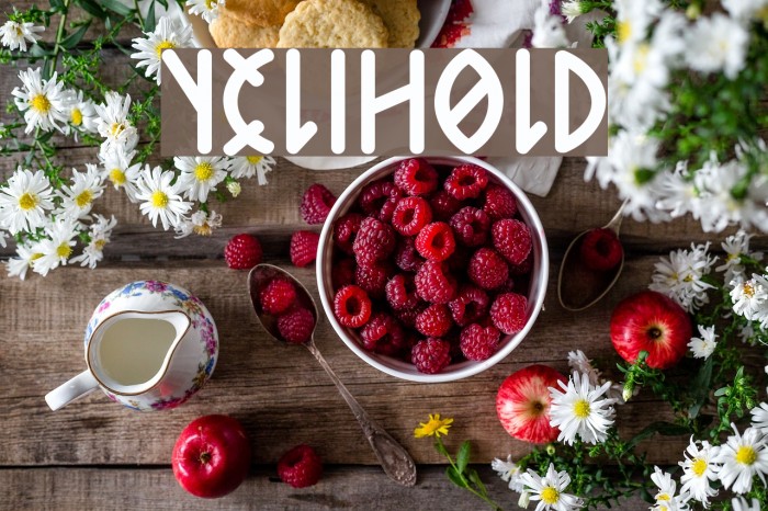 Telihold Font examples