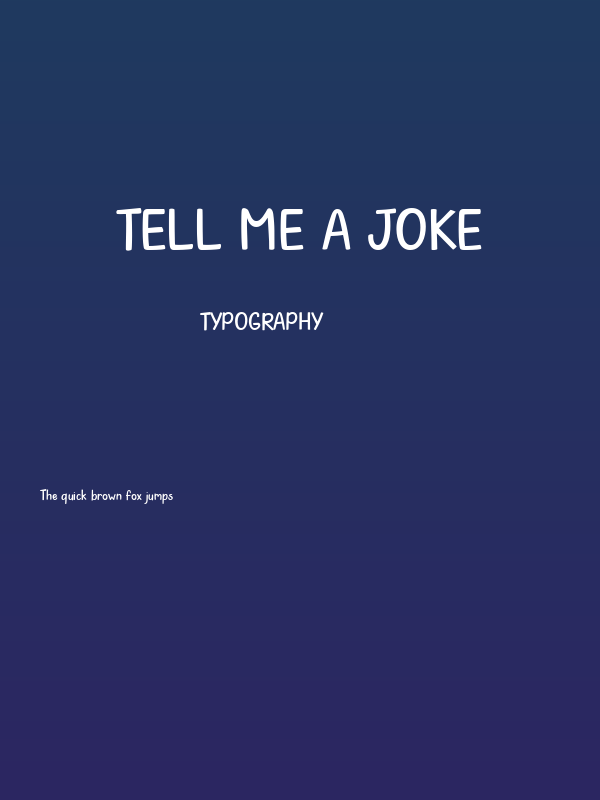 Tell Me A Joke Poster