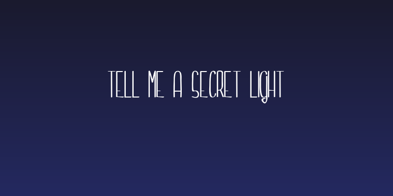 Tell me a secret light Social Header