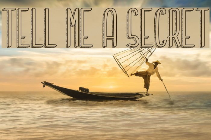 Tell me a secret Font examples