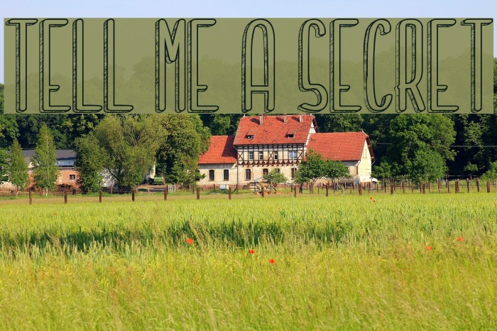 Tell me a secret Font examples