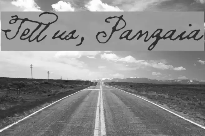 Tell us, Pangaia Font examples