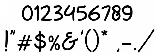 Tello Stick Font OTHER CHARS