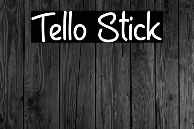 Tello Stick Font examples