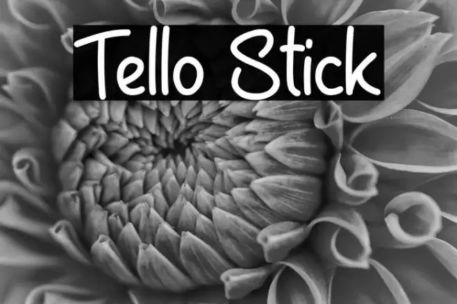 Tello Stick Font examples