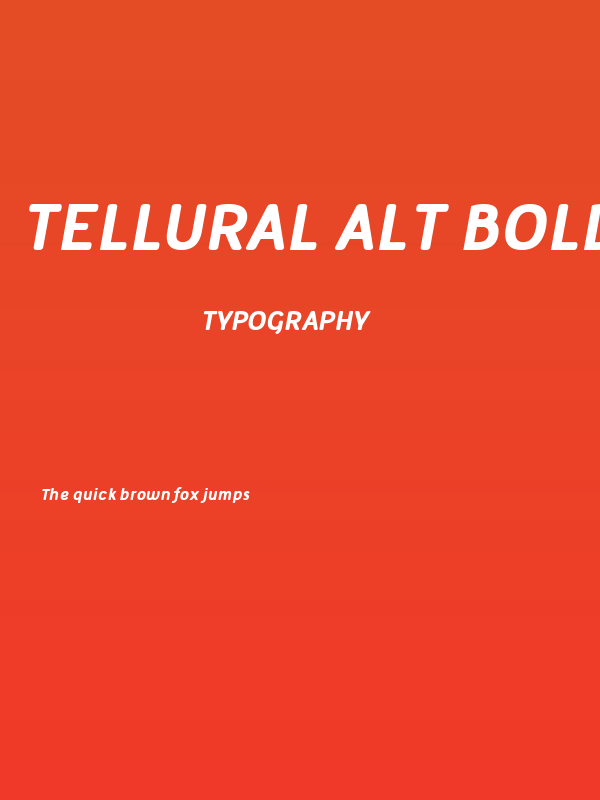 Tellural Alt Bold Italic Bold Italic Poster