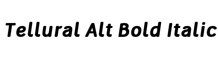 Tellural Alt Bold Italic Font