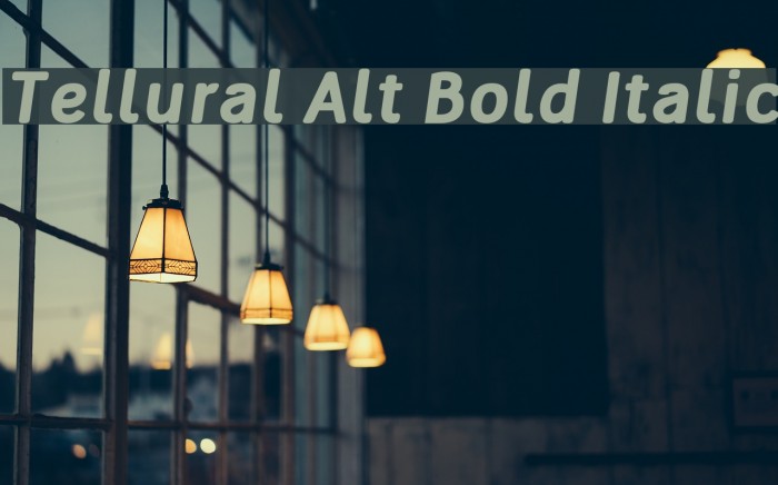 Tellural Alt Bold Italic Font examples