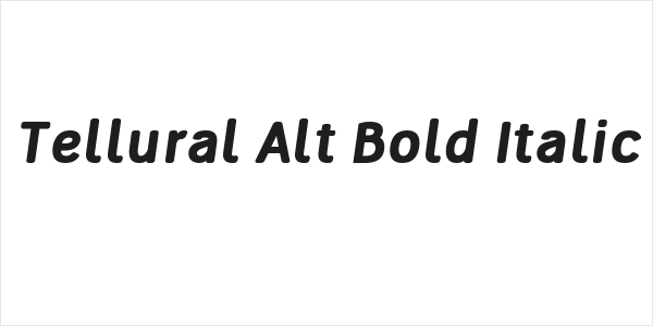 Tellural Alt Bold Italic Logo