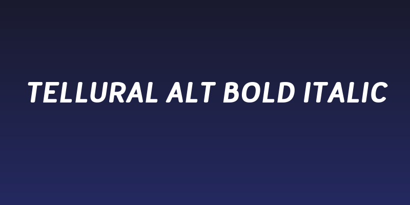 Tellural Alt Bold Italic Social Header