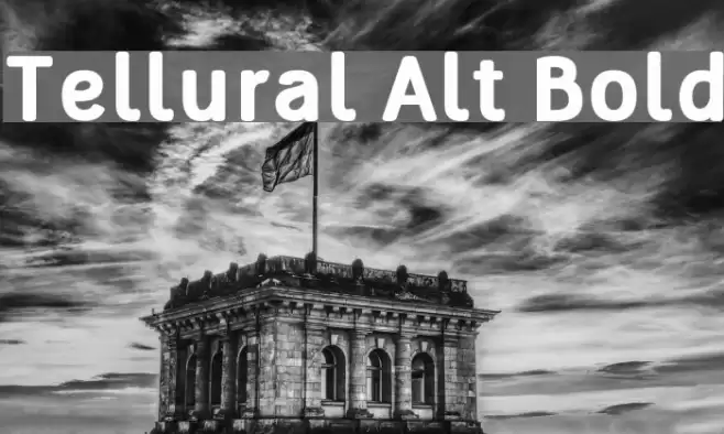Tellural Alt Bold Font examples