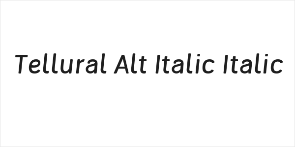 Tellural Alt Italic Italic Logo