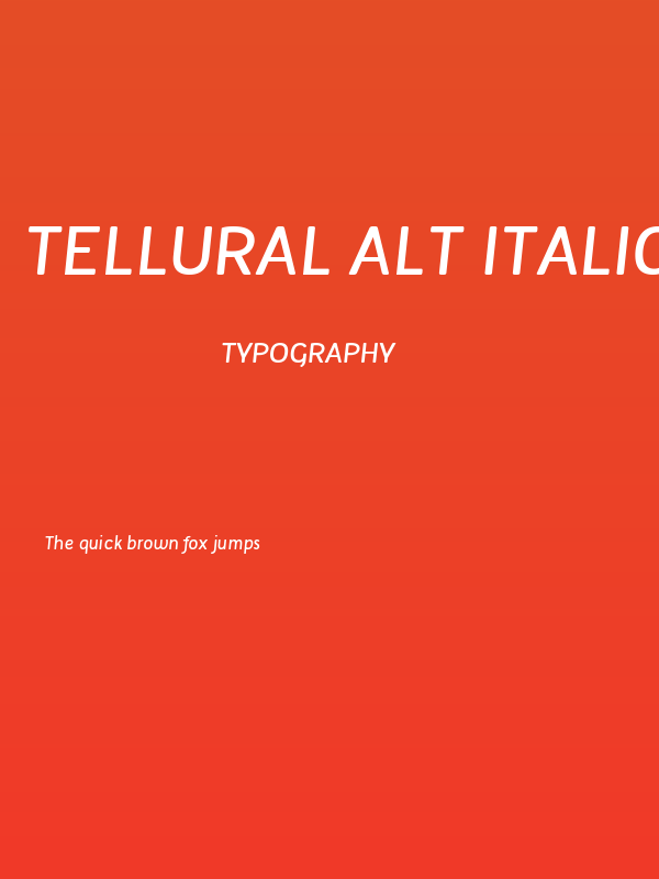 Tellural Alt Italic Italic Poster