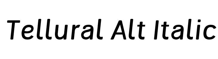 Tellural Alt Italic Font