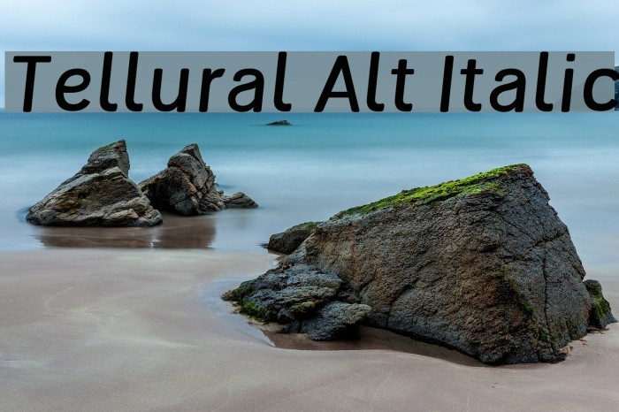 Tellural Alt Italic Font examples
