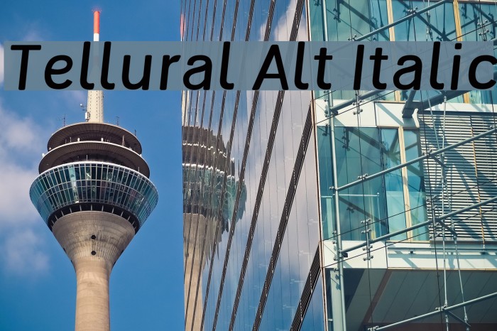 Tellural Alt Italic Font examples