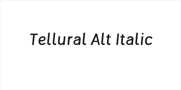 Tellural Alt Italic Logo