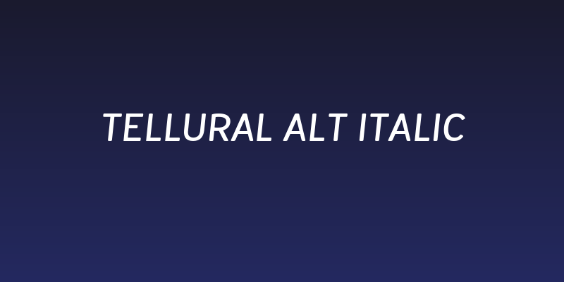 Tellural Alt Italic Social Header
