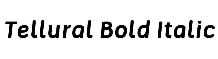 Tellural Bold Italic Font