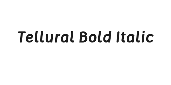 Tellural Bold Italic Logo