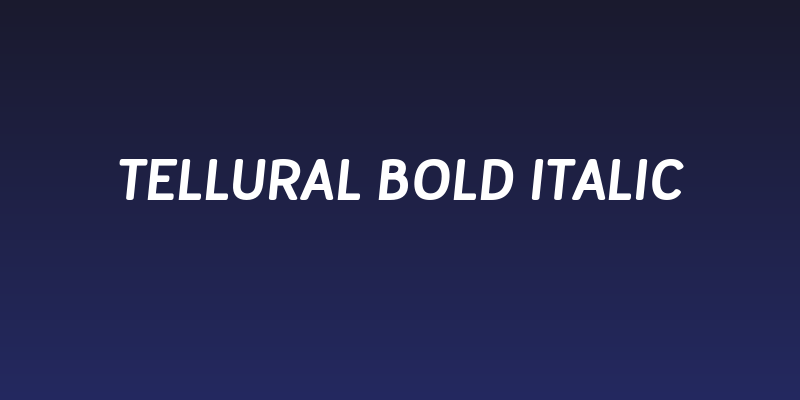 Tellural Bold Italic Social Header