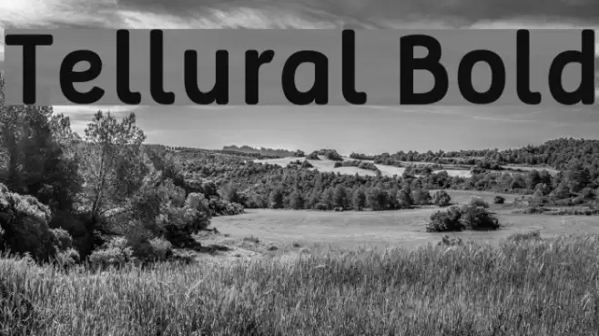 Tellural Bold Font examples