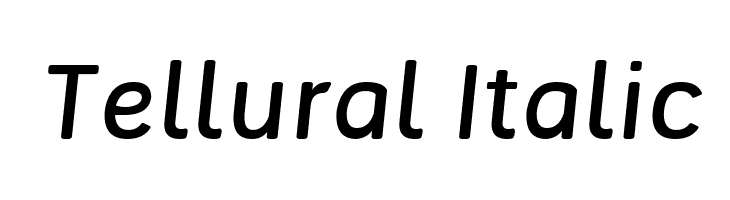 Tellural Italic Font