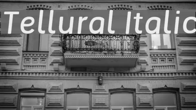 Tellural Italic Font examples