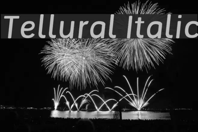 Tellural Italic Font examples