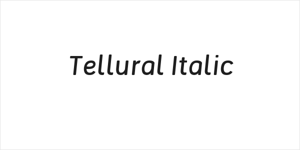 Tellural Italic Logo