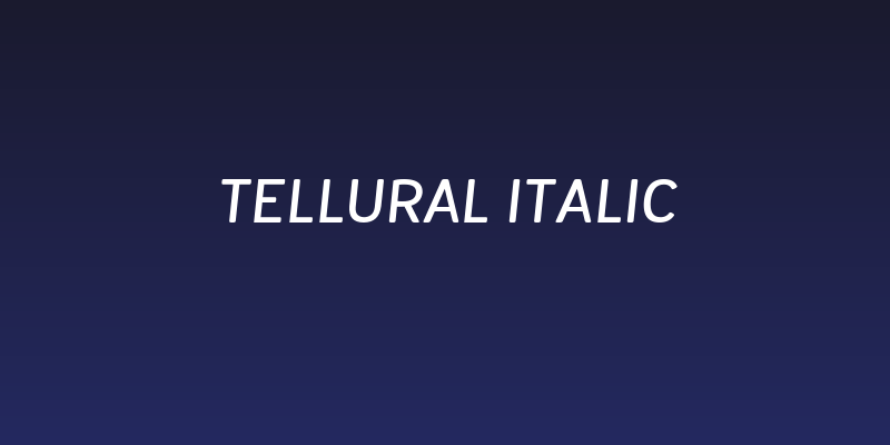 Tellural Italic Social Header