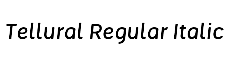 Tellural Regular Italic Font