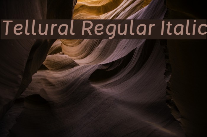 Tellural Regular Italic Font examples