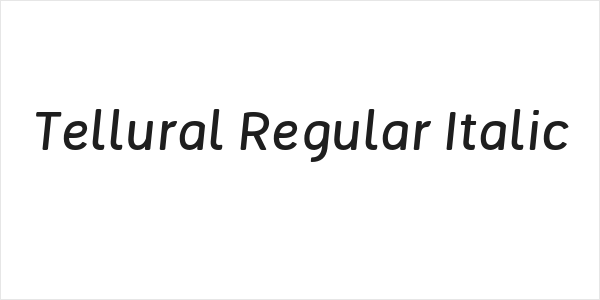 Tellural Regular Italic Logo