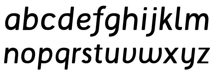 Tellural Regular Italic Font LOWERCASE