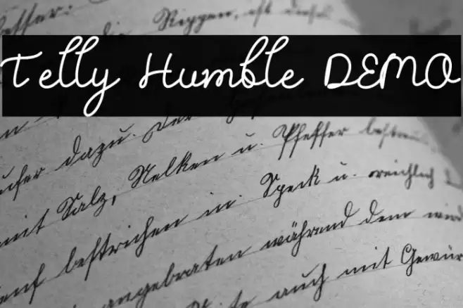 Telly Humble DEMO Font examples