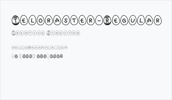 Teloraster-Regular Business Card