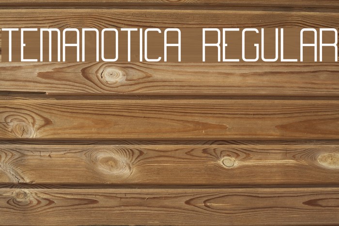 Temanotica Regular Font examples
