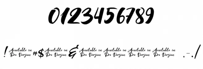 Tempe! Font OTHER CHARS