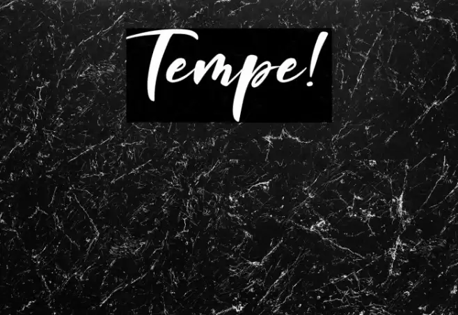 Tempe! Font examples