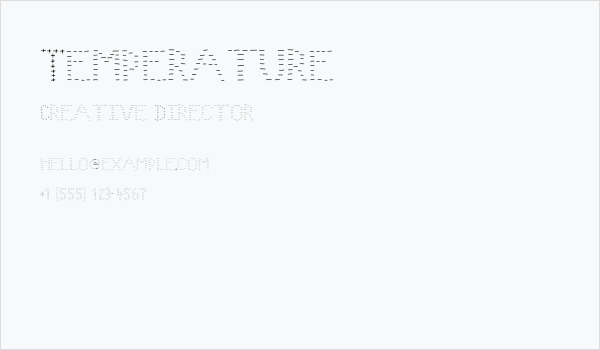 Temperature Business Card