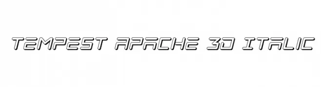 Tempest Apache 3D Italic  नि: शुल्क फ़ॉन्ट्स डाउनलोड