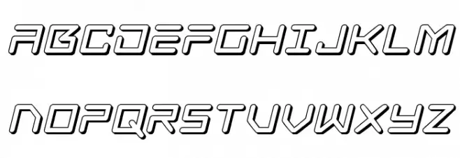 Tempest Apache 3D Italic फ़ॉन्ट अपरकेस