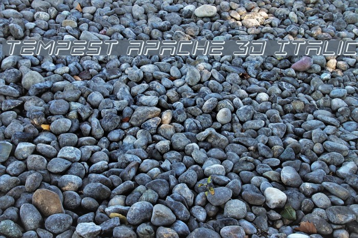 Tempest Apache 3D Italic Font examples