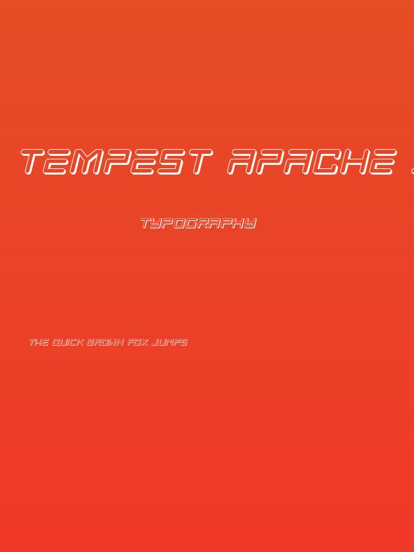 Tempest Apache 3D Italic Poster