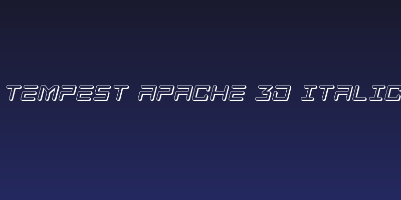 Tempest Apache 3D Italic Social Header