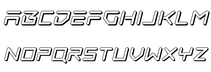 Tempest Apache 3D Italic Font LOWERCASE